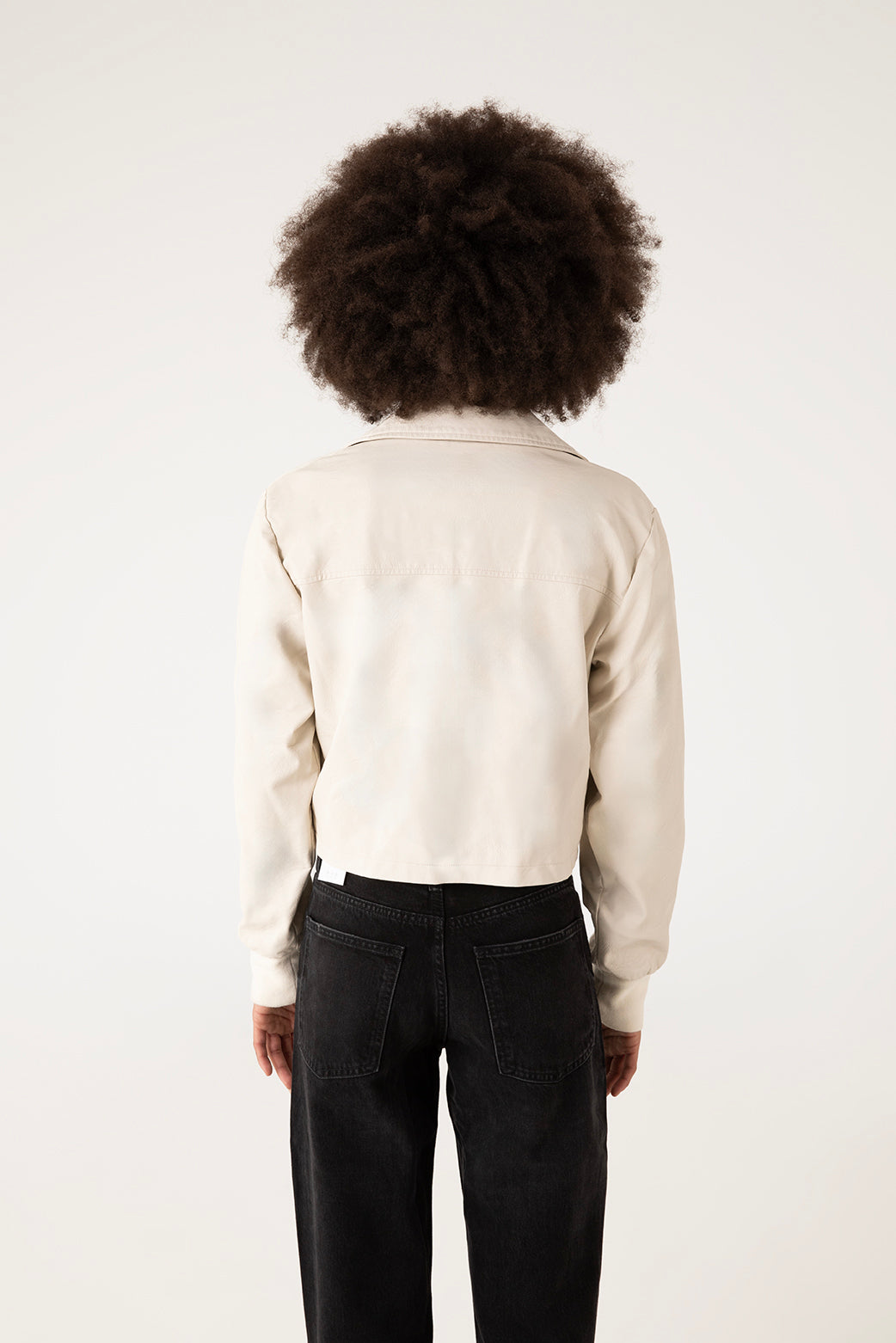 variant:: creme -- SESSA Veste moto végétalien creme