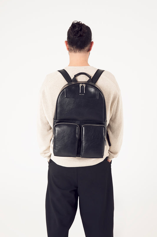 DONNIE Vegan Backpack – Theme | Color: Noir - variant::noir