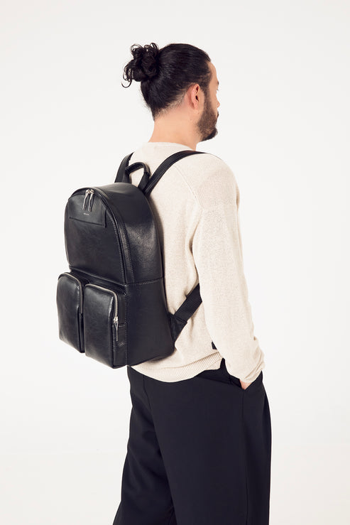 DONNIE Vegan Backpack – Theme | Color: Noir - variant::noir