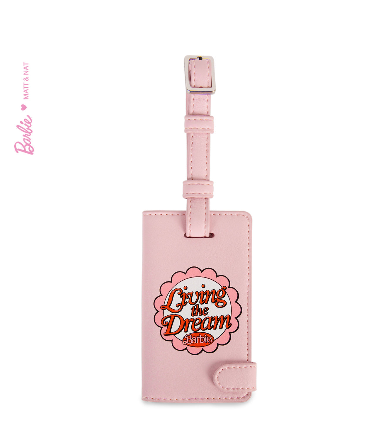 MAP Étiquette de bagage végétalienne - BARBIE™ | Couleur : Ciel Rose - variant::ciel rose