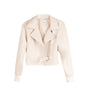 variant:: creme -- SESSA Veste moto végétalien creme