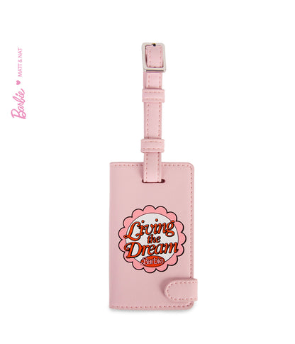 MAP Étiquette de bagage végétalienne - BARBIE™ | Couleur : Ciel Rose - variant::ciel rose