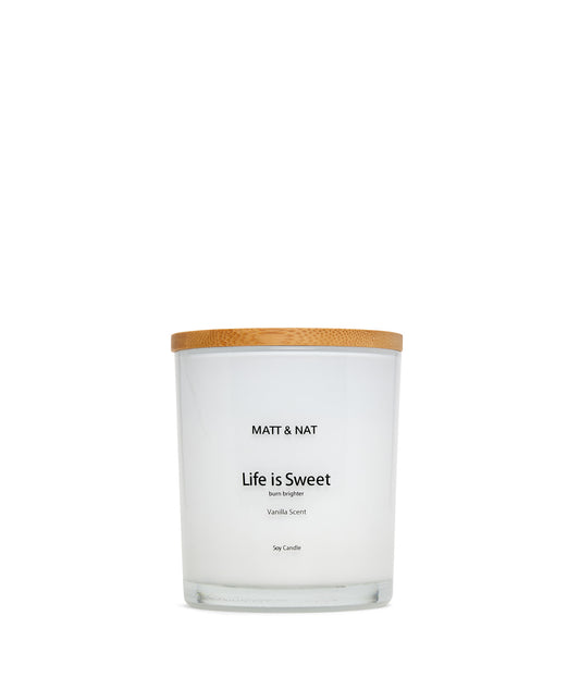 variant:: blanc -- life is sweet candle blanc