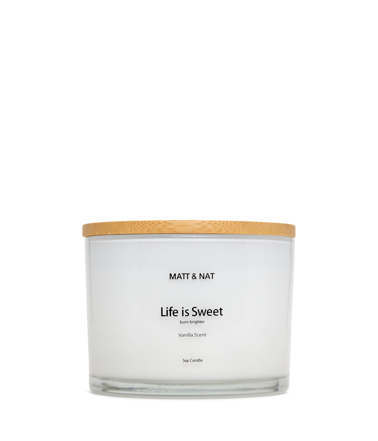 variant:: blanc -- life is sweet large candle blanc